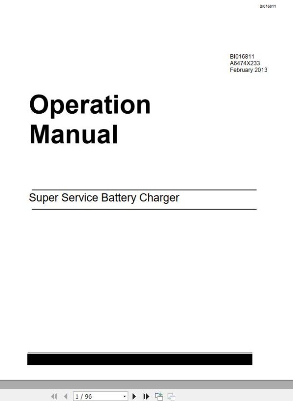 CAT Scoop Super Service Battery Charger Operation and Maintenance Manual BI016811 1