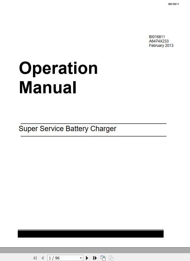 CAT Scoop Super Service Battery Charger Operation and Maintenance Manual BI016811 1