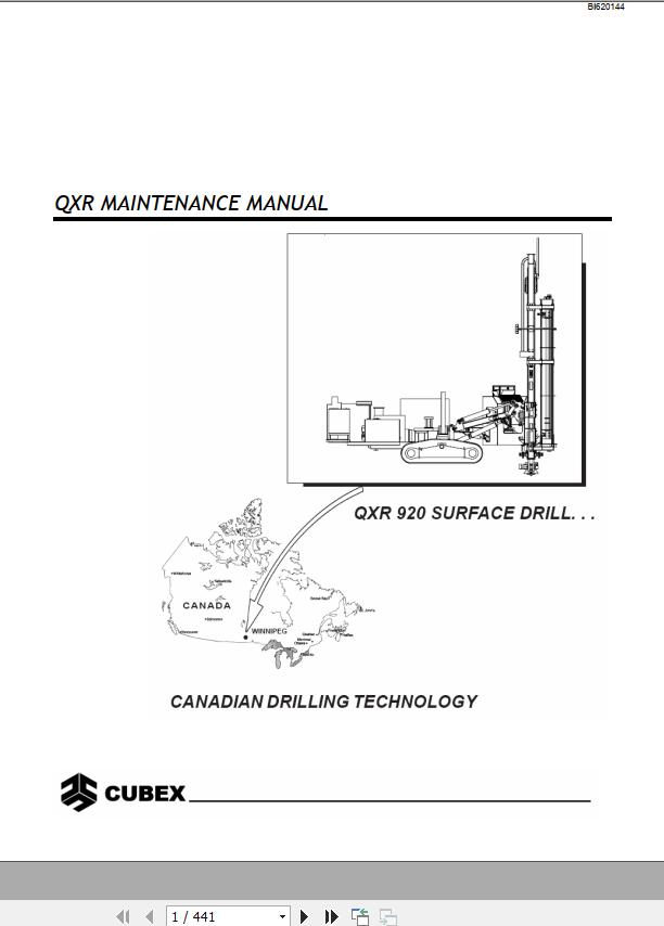 CAT Surface Drill QXR920 Operation and Maintenance Manual BI620144