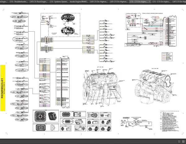 CAT Truck Engine C15 Manual Schematic Electrical Troubleshooting 2