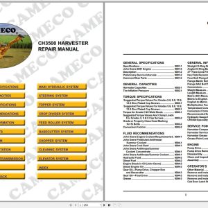 Cameco Harvester CH3500 Repair Manual
