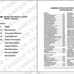 Cameco Loader High Reach SP1850 Repair Manual