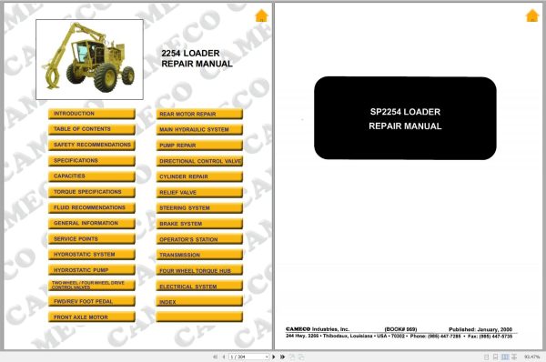 Cameco Loader SP2254 Repair Manual