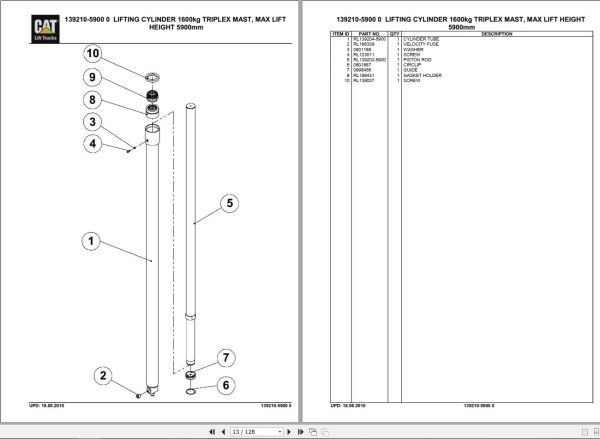 Caterpillar Lift Truck NSP16N Spare Parts Catalog 2