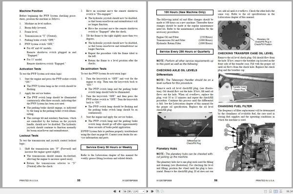 Gehl Telescopic Handler DL7 44 DL9 44 DL11 44 55 DL11 55 DL12 40 Operators Manual 913287 08 2