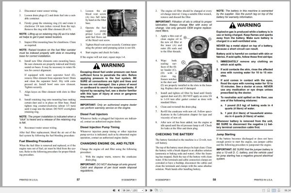 Gehl Telescopic Handler DL7H DL7L DL9H DL11H DL11L DL12H Operators Manual 913336 06 2