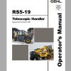Gehl Telescopic Handler RS5 19 SN 50951 to 51800 Operators Manual 50960066 12 1