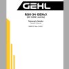 Gehl Telescopic Handler RS6 34 GEN3 SN 123501 and Up Operators Manual 50960137 04 1