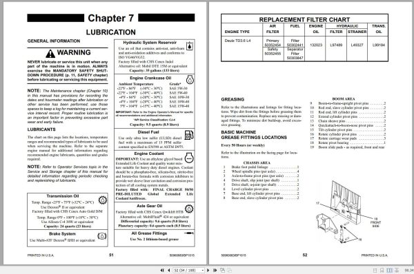Gehl Telescopic Handler RS6 34 Tier 4 Engine Operators Manual 50960083 10 2
