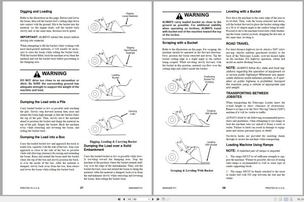 Gehl Telescopic Loader AL730 Operators Manual 908448 2