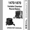 Gehl Variable Chamber RB1470 RB1870 Operators Manual 904578A 1