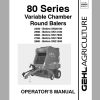 Gehl Variable Chamber Round Balers RB2480 RB2580 RB2680 RB2780 RB2880 Operators Manual 909804C 1