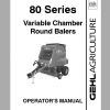 Gehl Variable Chamber Round Balers RB2480 RB2580 RB2680 RB2780 RB2880 Operators Manual 918095B 1