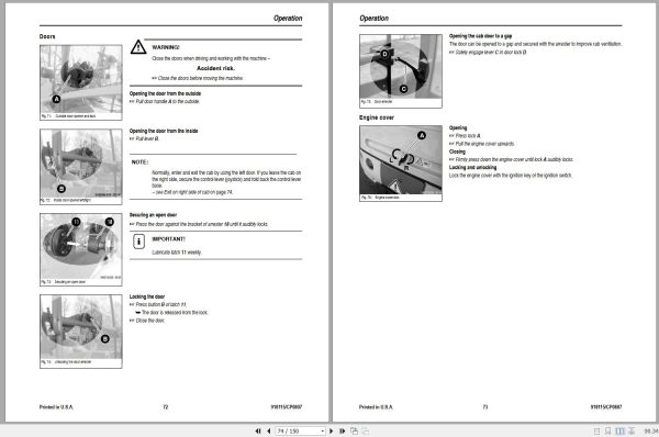 Gehl Wheel Steer Loader 480 Operators Manual 918116 08 2