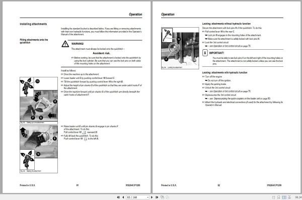 Gehl Wheel Steer Loader 680 Operators Manual 918264 12 2