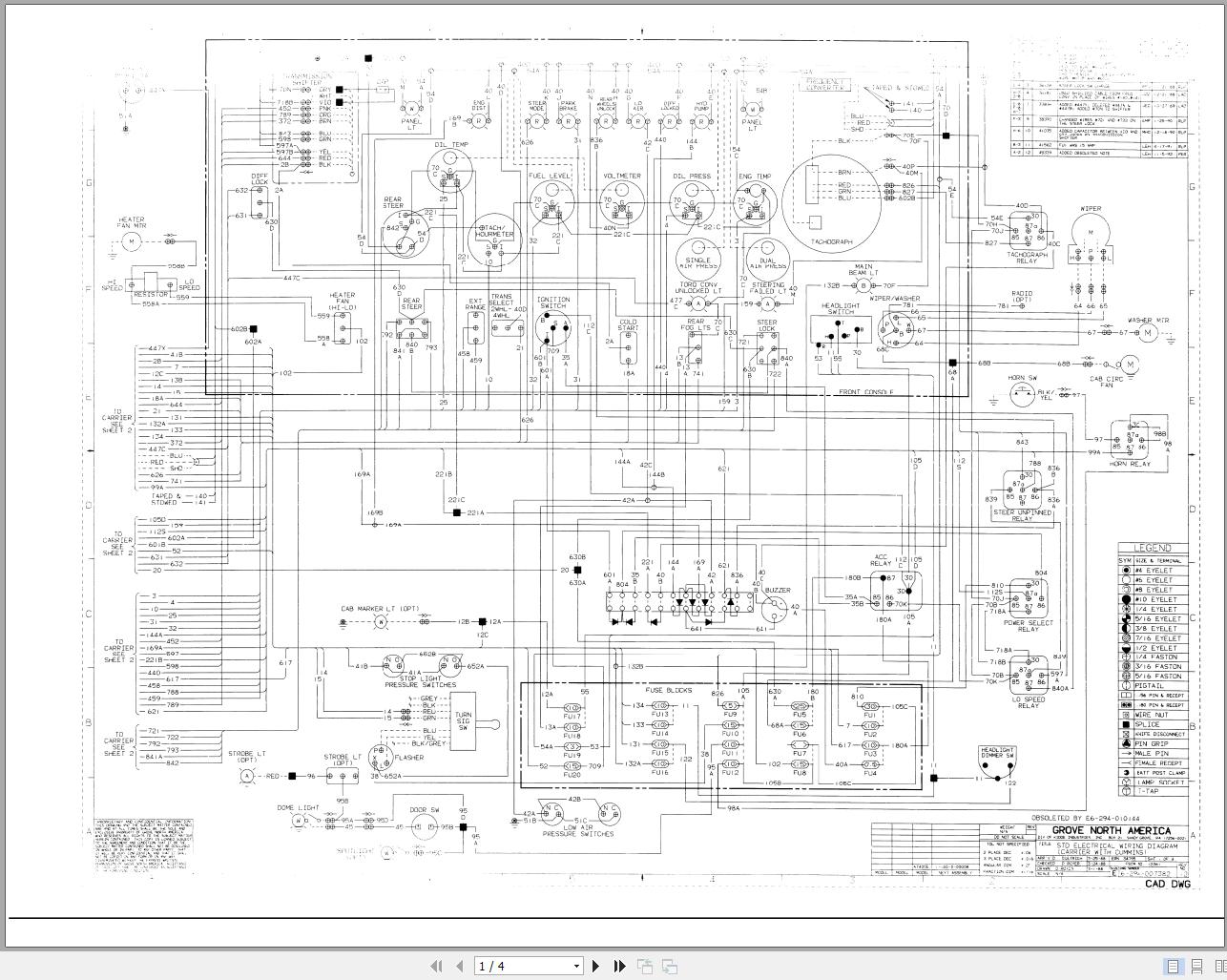Grove Crane AT400E Electrical Schematics