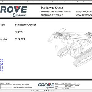 Grove Crane GHC55 Electrical Schematics EN DE