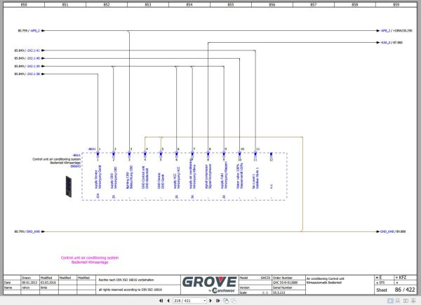 Grove Crane GHC55 Electrical Schematics EN DE 1
