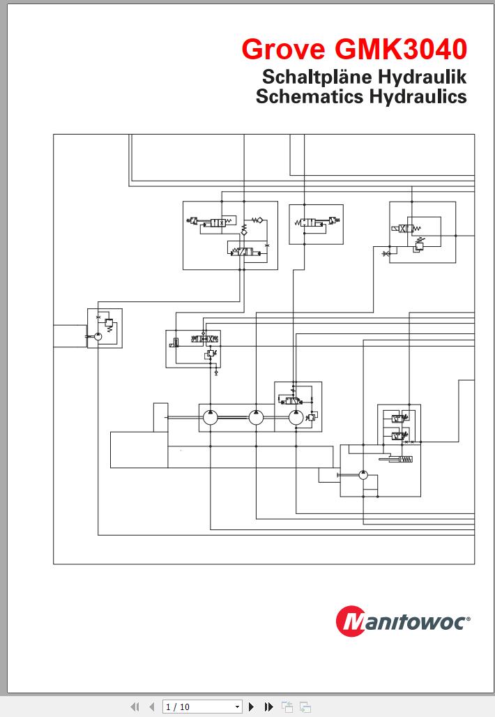 Grove Crane GMK 3040 Hydraulic and Pneumatic Schematics