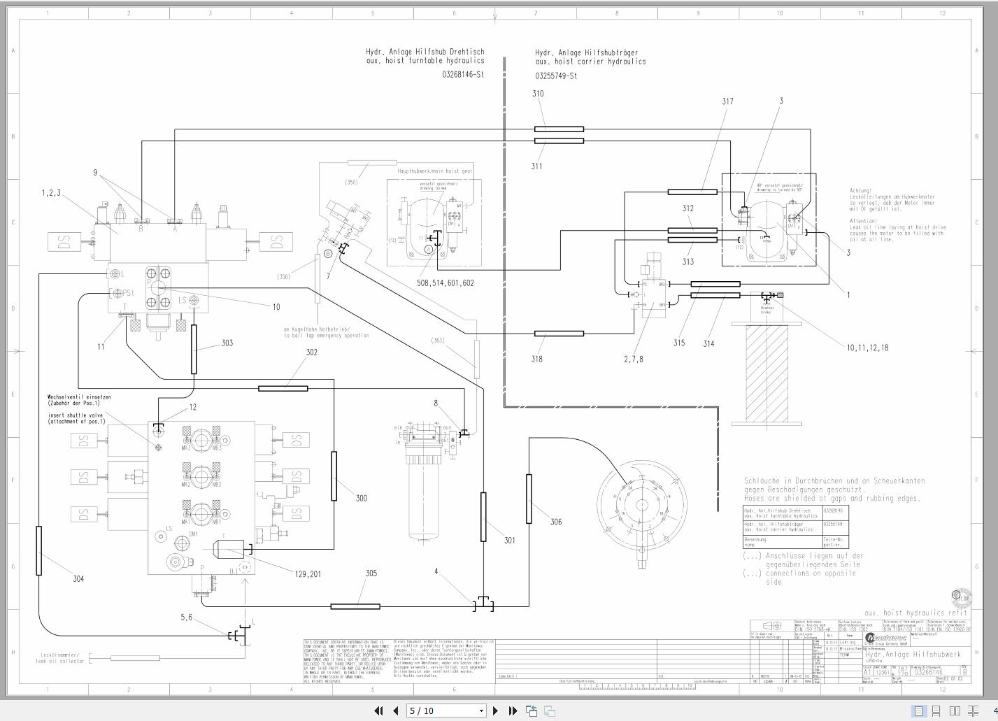 Grove Crane GMK 3040 Hydraulic and Pneumatic Schematics