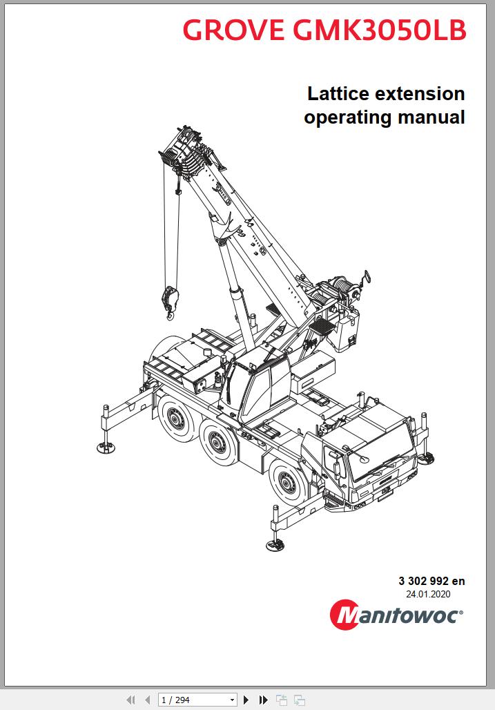 Grove Crane GMK 3050LB Operation Manual