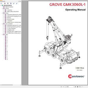 Grove Crane GMK 3060L 1 Operation Manual
