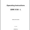 Grove Crane GMK 5130 L Operation Manual