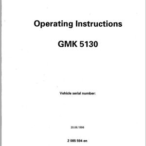 Grove Crane GMK 5130 Operation Manual Electrical Schematic