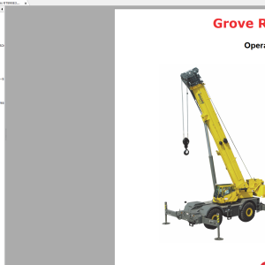 Grove GMK Cranes 37.3 GB PDF Parts Catalog Schematics Service Operation Maintenance Manual DVD 9