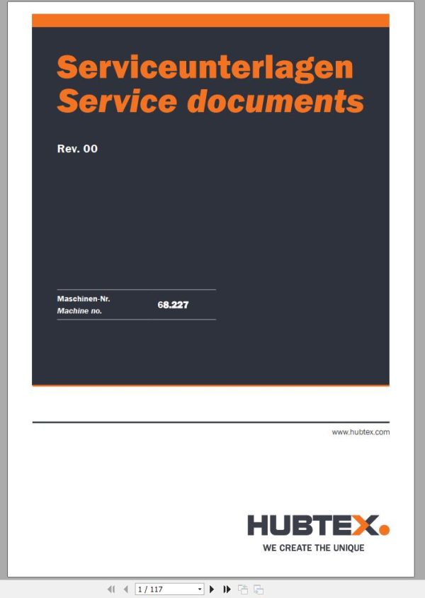 Hubtex Forklift FluX 40 2415 Parts Manual Service Manual Operating and Maintenance Manual 2020 DE 1