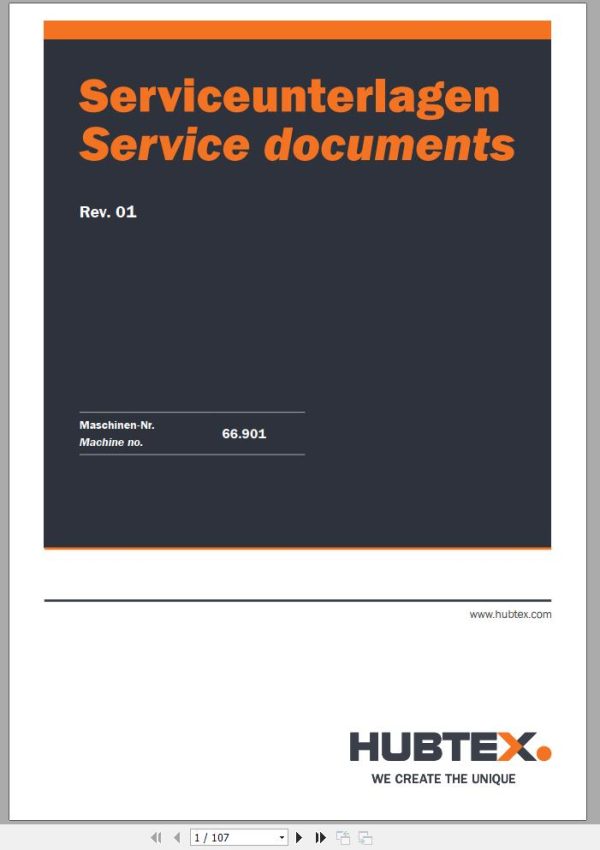 Hubtex Forklift FluX40 2415 EL Parts Manual Service Manual Operating and Maintenance Manual 2018 EN DE 1