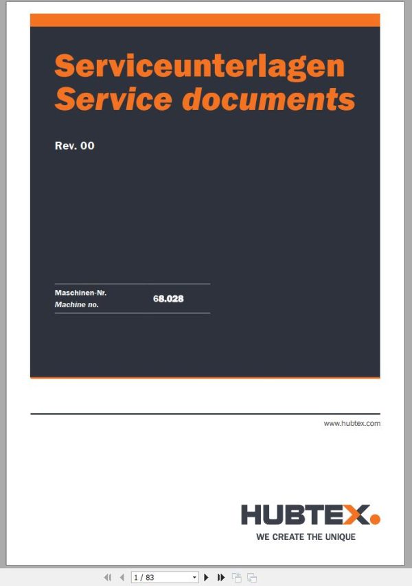 Hubtex Forklift MD 50 2131 Parts Manual Service Manual Operating and Maintenance Manual 2020 DE