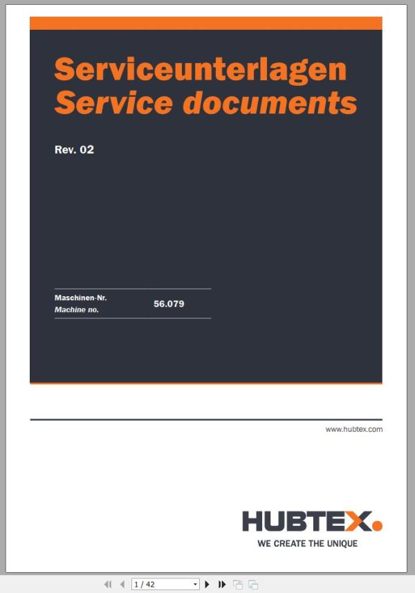 Hubtex Forklift MQ 25 EL AC 2125 1 Parts Manual Service Manual Operating and Maintenance Manual 2004 EN DE 1