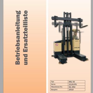 Hubtex Forklift MQ 30 2120 PU Parts Manual Operating Manual 2010 EN DE
