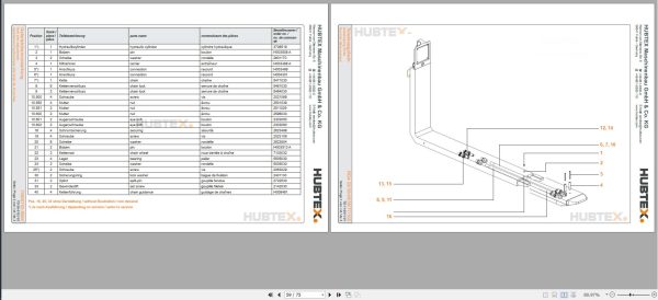 Hubtex Forklift MQ 45 2125 PU Electrical Diagram Parts Manual Operating and Maintenance Manual 2016 EN DE PL 2