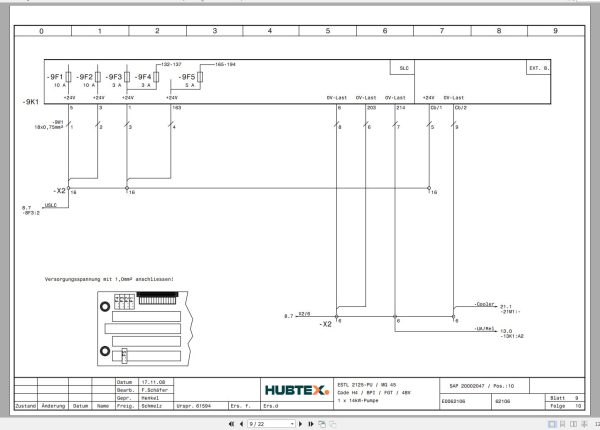 Hubtex Forklift MQ 45 2125 PU Parts Manual Operating Manual 2008 DE 2