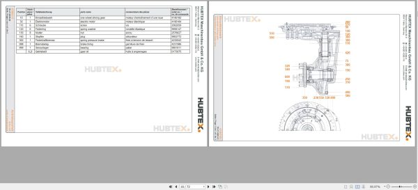 Hubtex Forklift MQ 45 2125 PU Soft Parts Manual Operating and Maintenance Manual 2016 DE 2