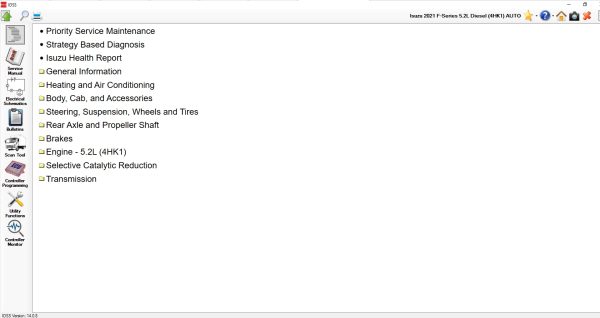 Isuzu US IDSS Diagnostic Service System 10.2021 Release Diangostic Software 9