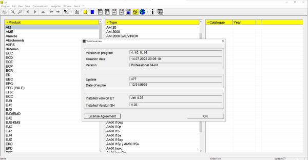 JUNGHEINRICH JETI ForkLift ET v4.36 Updated 477 08.2022 Spare Parts Catalog Full Instruction DVD 1