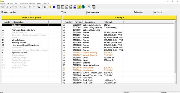 JUNGHEINRICH JETI ForkLift ET v4.36 Updated 477 08.2022 Spare Parts Catalog Full Instruction DVD 2