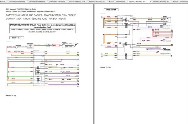 Jaguar F PACE X761 L4 2.0L Turbo 2021 Electrical Wiring Diagrams 1
