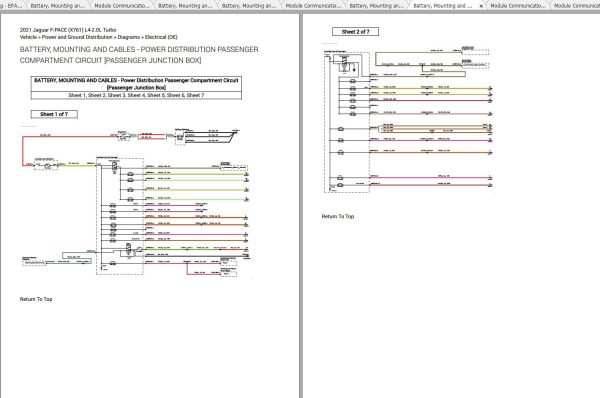 Jaguar F PACE X761 L4 2.0L Turbo 2021 Electrical Wiring Diagrams 2
