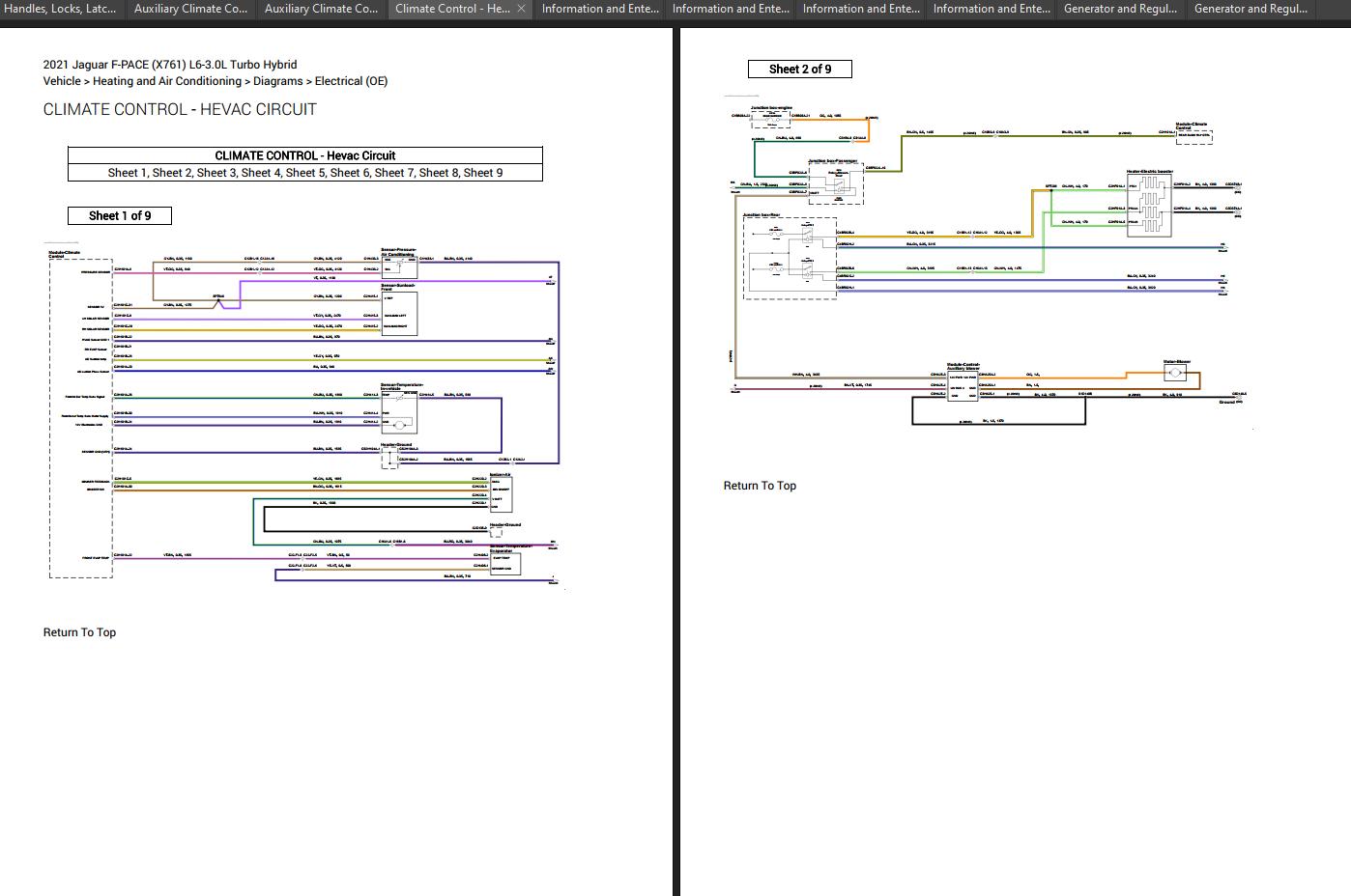 Jaguar FPACE X761 L63.0L Turbo Hybrid 2021 Electrical Wiring Schematic PDF