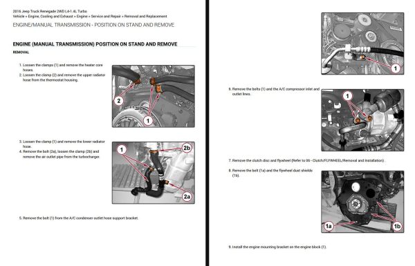 Jeep Truck Renegade 2016 2WD L4 1.4L Turbo Engine Repair Manual 1
