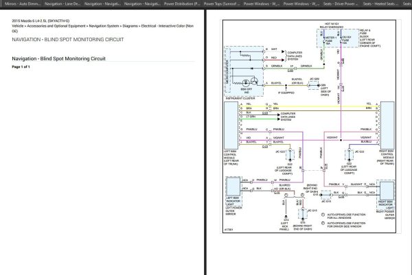 Mazda 6 L4 2.5L SKYACTIV G 2015 Electrical Wiring Diagrams 1