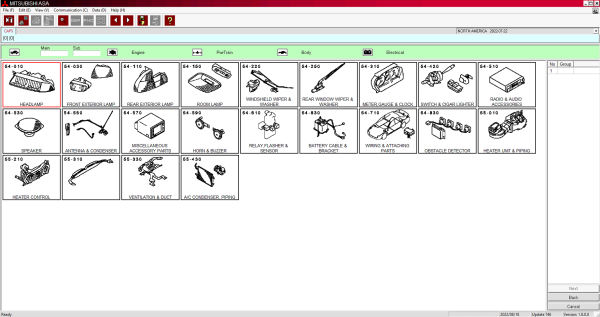 Mitsubishi ASA EPC 08.2022 General Export Europe USA Japan Spare Parts Catalogue DVD 7