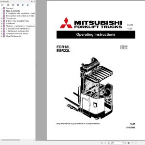 Mitsubishi Forklift EDR18L Operation and Maintenance Manual EN FR ES PT