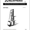 Mitsubishi Forklift EOP15N3 2016 Operation and Maintenance Manual