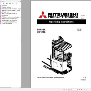 Mitsubishi Forklift ESR23L Operation and Maintenance Manual EN FR ES PT