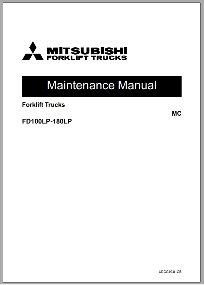 Mitsubishi Forklift FD100L12P FD100L12PM Diagrams Operation and Maintenance Manual Service Manual EN FR ES